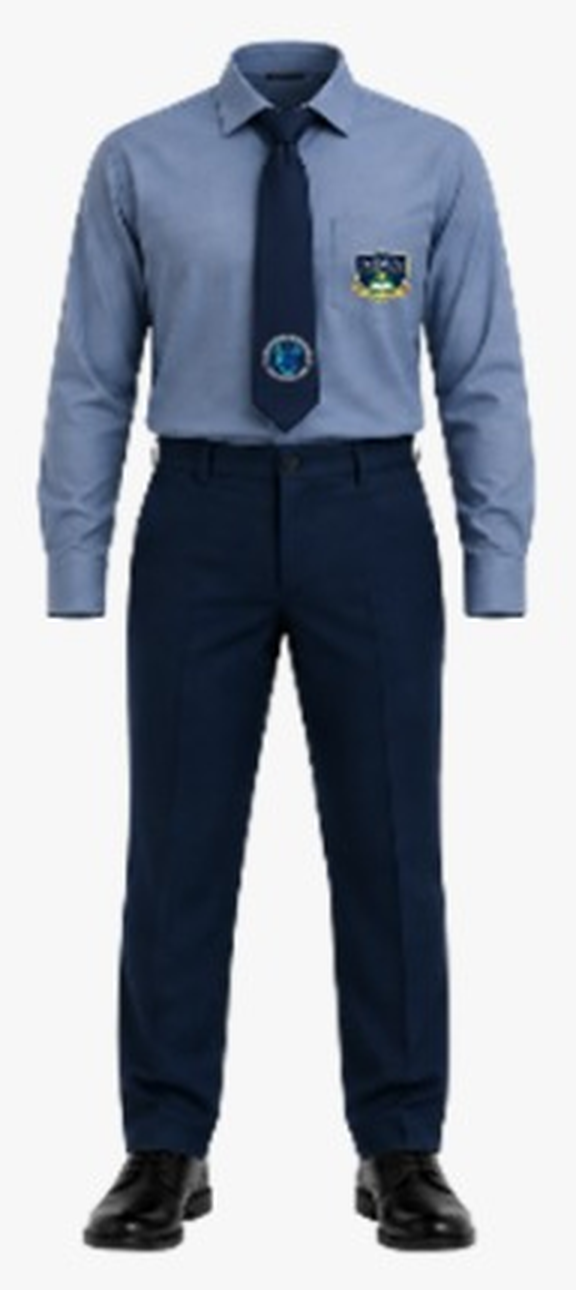 Uniforme formal masculino completo frente — uniforme oficial IEP Nova Excellence