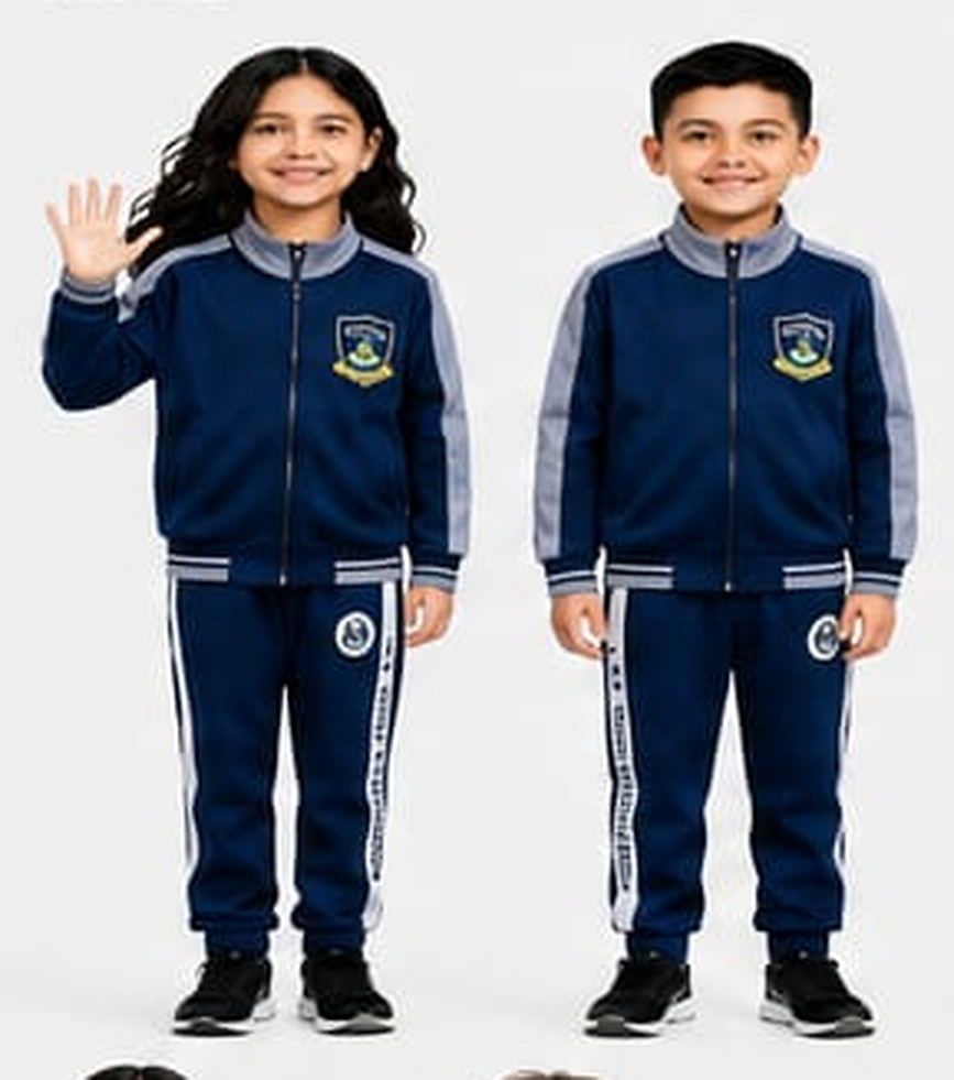Pareja buzo casaca frente — uniforme oficial IEP Nova Excellence
